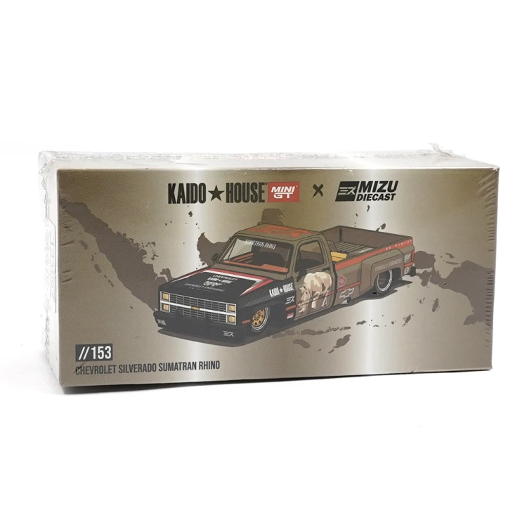 Kaido House Chevrolet Silverado “Sumatran Rhino” KAIDO x MIZU Diecast 1:64 box