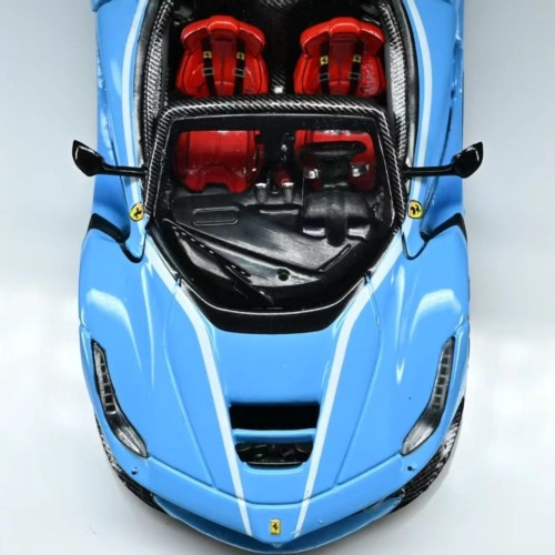 Street Buster Ferrari F150 Aperta Baby Blue Roadster Limitowany 1:64 góra detal