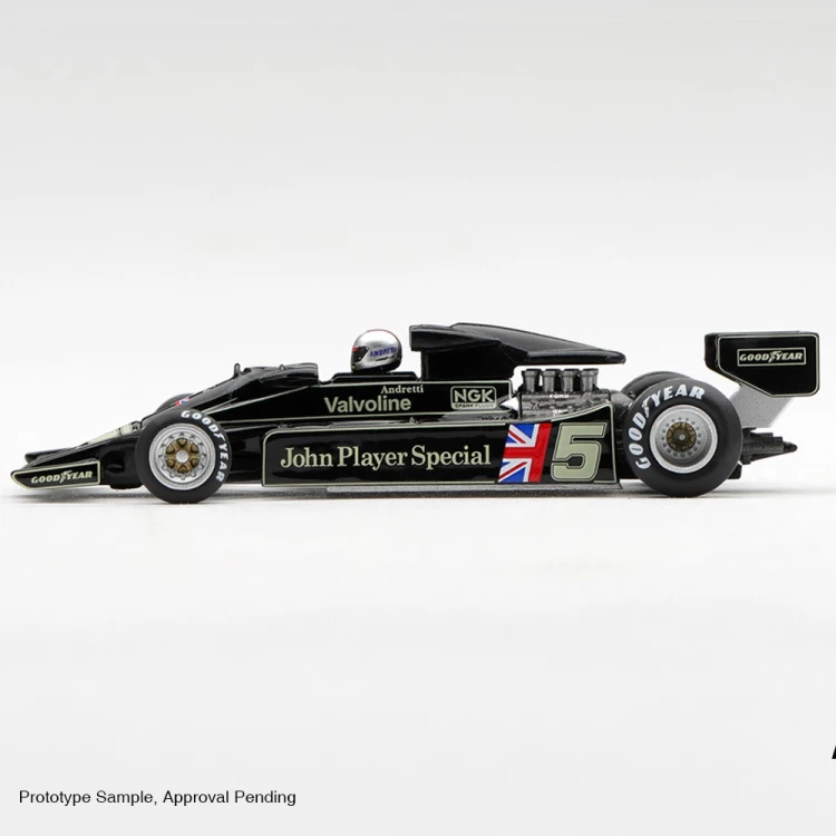 Mini GT Lotus 78 #5 Mario Andretti 1977 US GP West Winner 1:64 bok