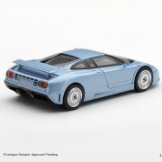 Mini GT Bugatti EB110 GT Azzurro Metallizzato Mondial de l'Automobile 1992 1:64 tył