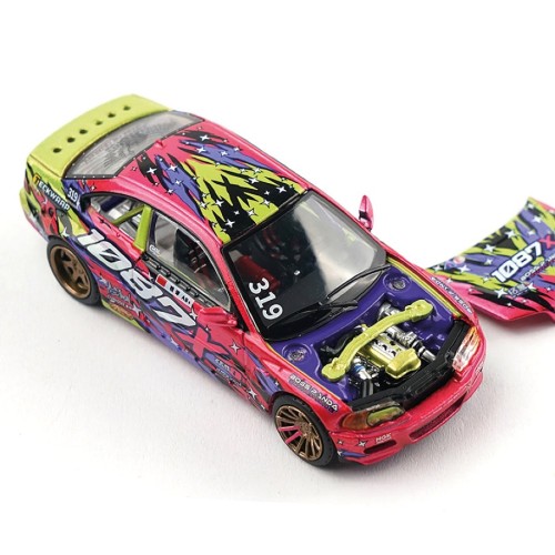 Xcartoys Pandem BMW E46 Widebody Graffiti 1087X Racing Livery 1:64 góra