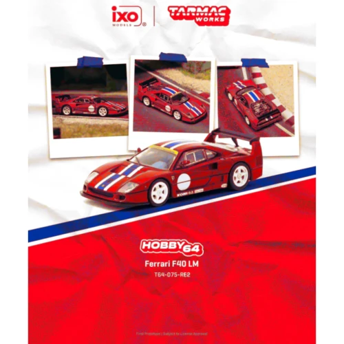 Tarmac Works 1994 Ferrari F40 LM rosso corsa 1:64 przód