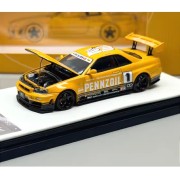 Time Micro Nissan R34 GT-R Z-Tune Yellow Limitowany 1:64 przód