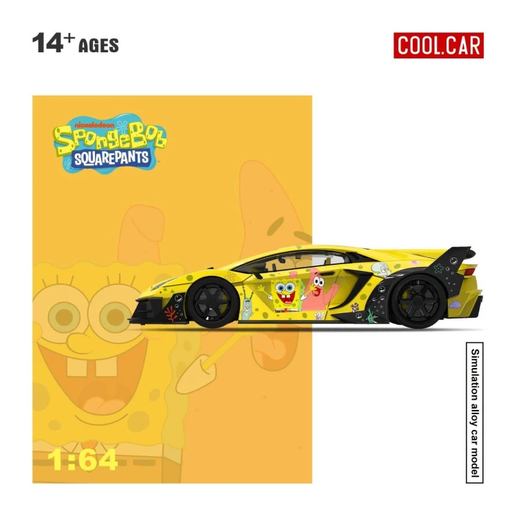 Cool.Car Lamborghini Aventador SpongeBob 1:64 lewy bok
