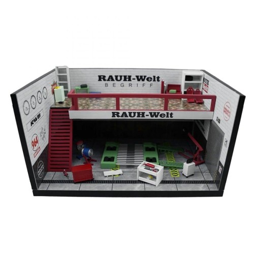 Motorhelix Diorama RWB RAUH-Welt white 1:64 przód