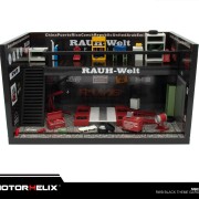 Motorhelix Diorama RWB Black Theme Garage 1:64 przód