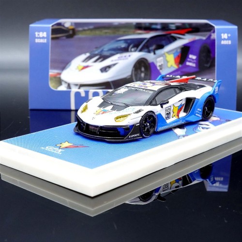 Cool.Car Lamborghini LP700-4 Aventador GT Evo White 30# Livery 1:64 przód