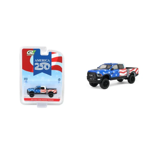 Greenlight 2017 RAM 2500 Power Wagon Stars and Stripes America 250 Edition 1:64 przód