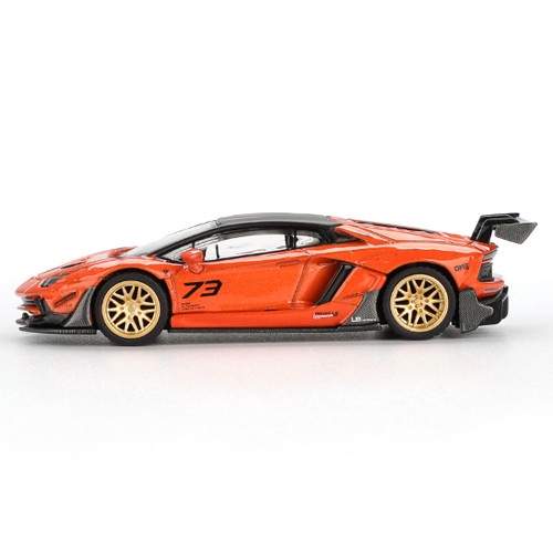 MINI GT Lamborghini Aventandor LB-WORKS Limited Edition Orange MDX 2025 1:64 bok