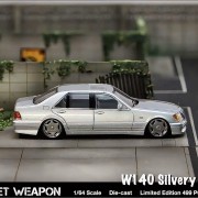 Street Weapon Mercedes Benz W140 silver 1:64 bok detal