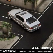 Street Weapon Mercedes Benz W140 silver 1:64 tył