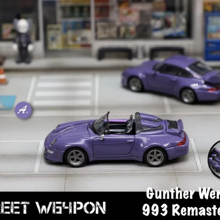 Street Weapon Gunther Werks 993 Spider purple 1:64 przód