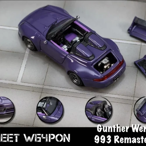 Street Weapon Gunther Werks 993 Spider purple 1:64 góra