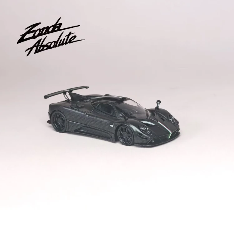 Rhino Model Pagani Zonda AbsoIute EVO Full Black Matte Carbon Fiber 1:64 bok