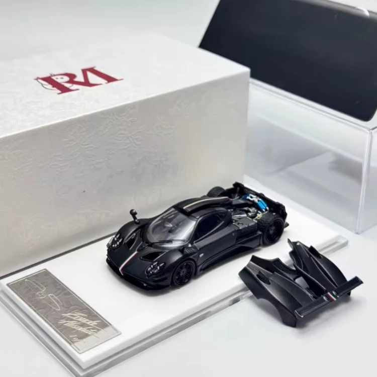 Rhino Model Pagani Zonda AbsoIute EVO Full Black Matte Carbon Fiber 1:64 przód detal 2