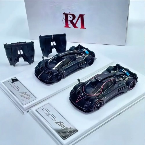 Rhino Model Pagani Zonda AbsoIute EVO Full Black Matte Carbon Fiber 1:64 ekspozycja