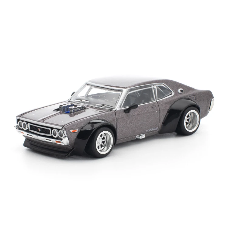 Pop Race LAUREL C130 METALLIC GREY 1:64 przód