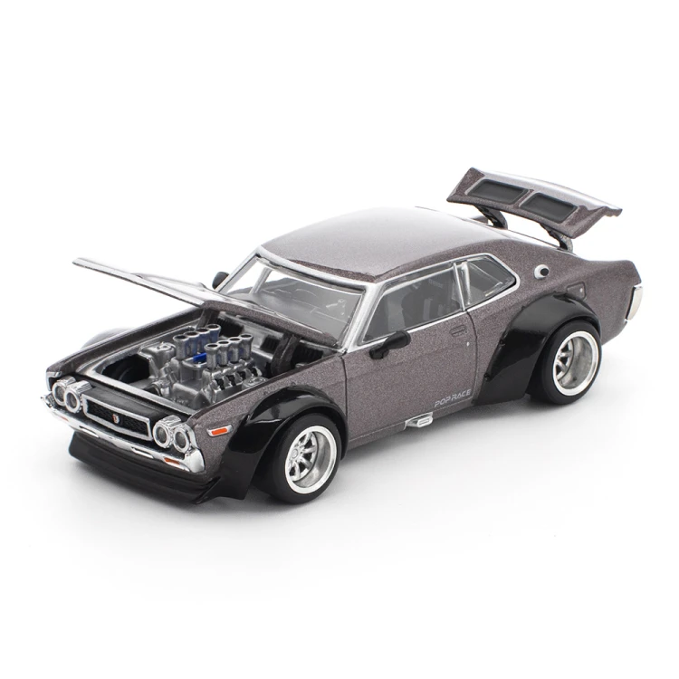 Pop Race LAUREL C130 METALLIC GREY 1:64 przód detal