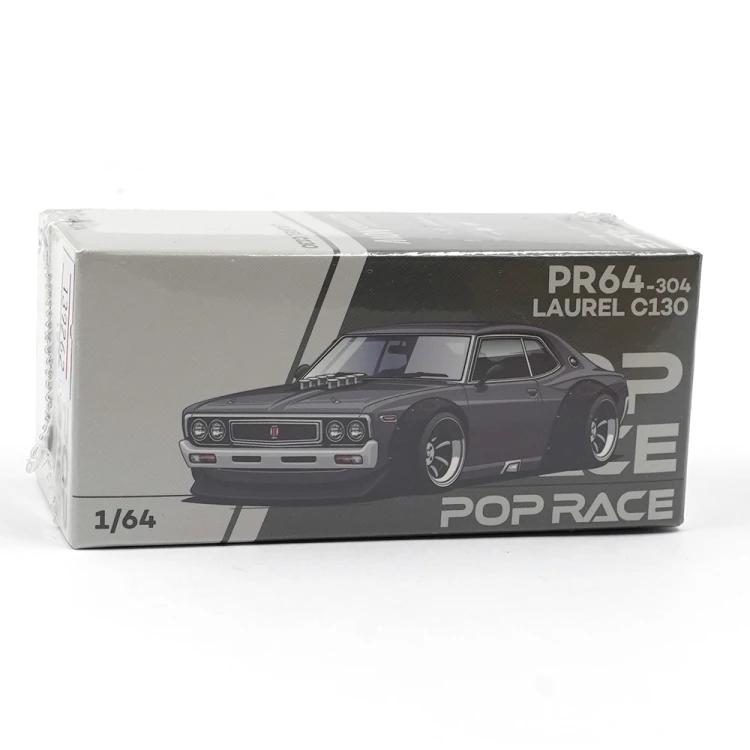 Pop Race LAUREL C130 METALLIC GREY 1:64 box