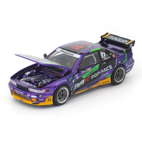 Pop Race Nissan Silvia S13 PANDEM EVA RT TEST TYPE-01 1:64 przód detal