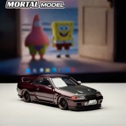 MORTAL64 Nissan Skyline BNR32 1991 Artist Custom Metallic Red Wine Limited 1:64 przód