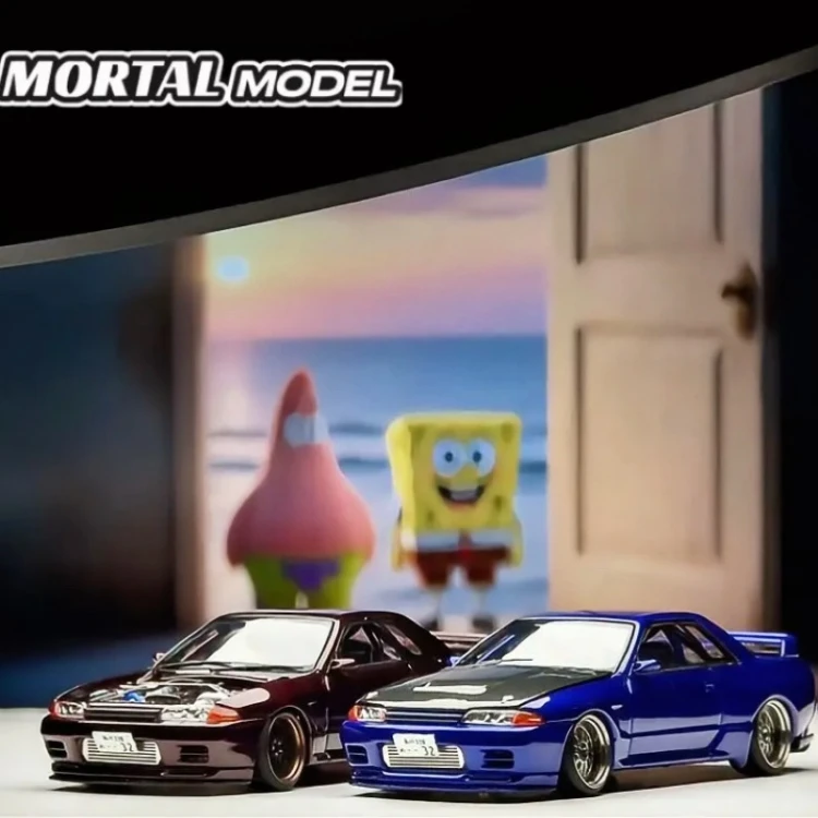 MORTAL64 Nissan Skyline BNR32 1991 Artist Custom Metallic Red Wine Limited 1:64 bok
