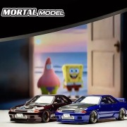 MORTAL64 Nissan Skyline BNR32 1991 Artist Custom Blue Limited 1:64 bok