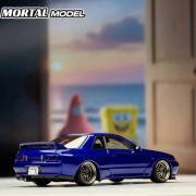 MORTAL64 Nissan Skyline BNR32 1991 Artist Custom Blue Limited 1:64 tył