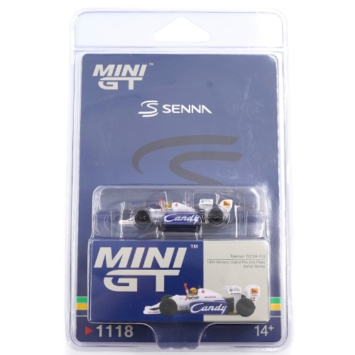 MINI GT Toleman TG184 #19 Ayrton Senna 1984 Monaco Grand Prix 2nd Place 1:64 blister