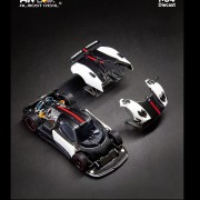 Almost Real AR Box Pagani Zonda Cinque Coupé Bianco Benny 2009 1:64 detale