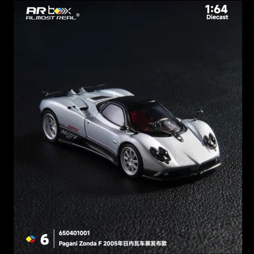 Almost Real AR Box Pagani Zonda F 2005 Silver 6 1:64 przód