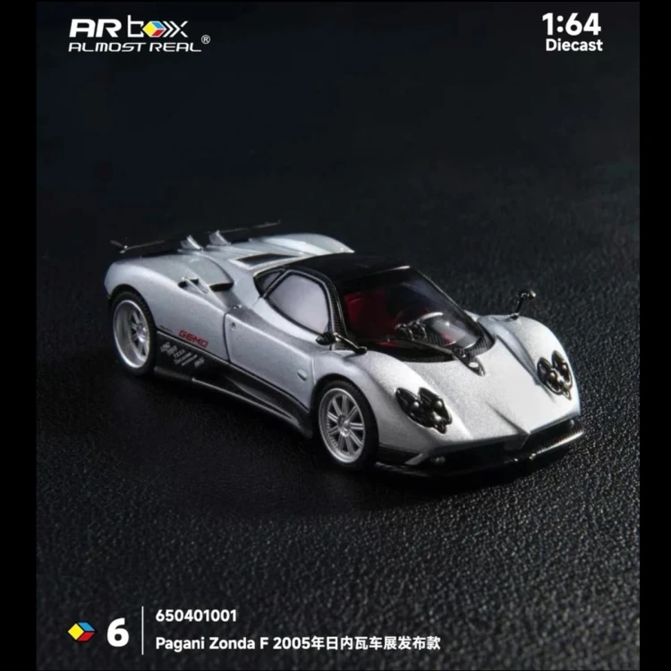 Almost Real AR Box Pagani Zonda F 2005 Silver 6 1:64 przód