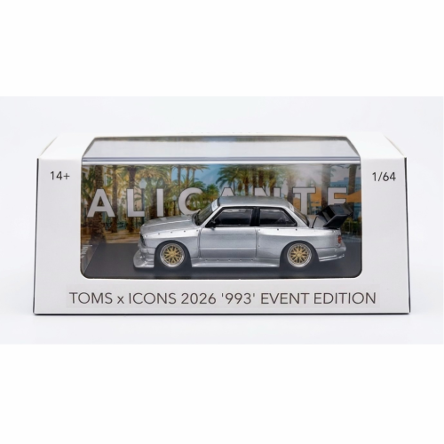 STREET WEAPON BMW M3 E30 ICONS ALICANTE 2026 Limited Edition 499 sztuk Zamac 1:64 przód