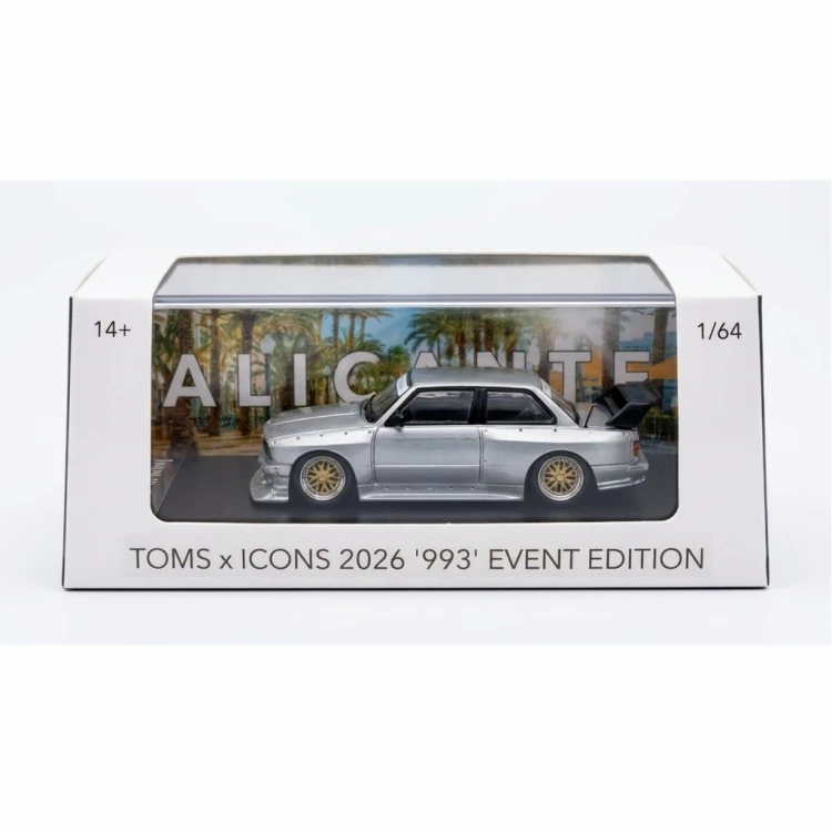 STREET WEAPON BMW M3 E30 ICONS ALICANTE 2026 Limited Edition 499 sztuk Zamac 1:64 przód