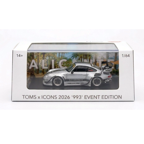 STREET WEAPON Porsche 911 RWB 993 ICONS ALICANTE Limited Edition 499 sztuk Zamac 1:64 przód