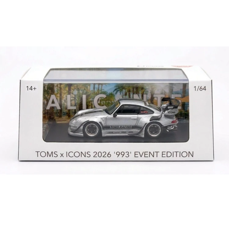 STREET WEAPON Porsche 911 RWB 993 ICONS ALICANTE Limited Edition 499 sztuk Zamac 1:64 przód