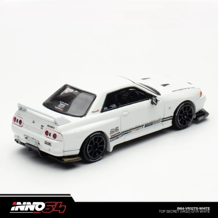 INNO64 Nissan Skyline GT-R R32 Top Secret white 1:64 tył