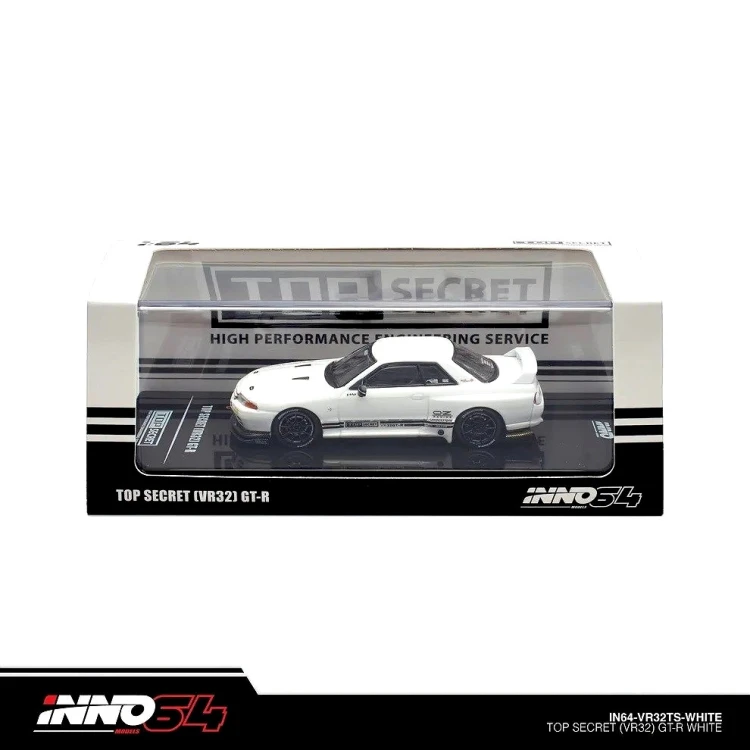 INNO64 Nissan Skyline GT-R R32 Top Secret white 1:64 box