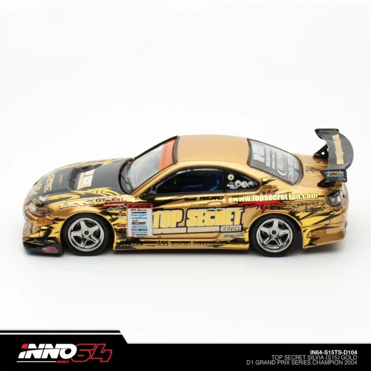 INNO64 Nissan Silvia S15 TOP SECRET D1GP Gold 1:64 bok