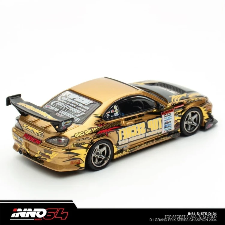 INNO64 Nissan Silvia S15 TOP SECRET D1GP Gold 1:64 tył
