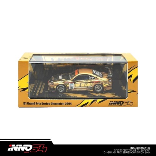 INNO64 Nissan Silvia S15 TOP SECRET D1GP Gold 1:64 box