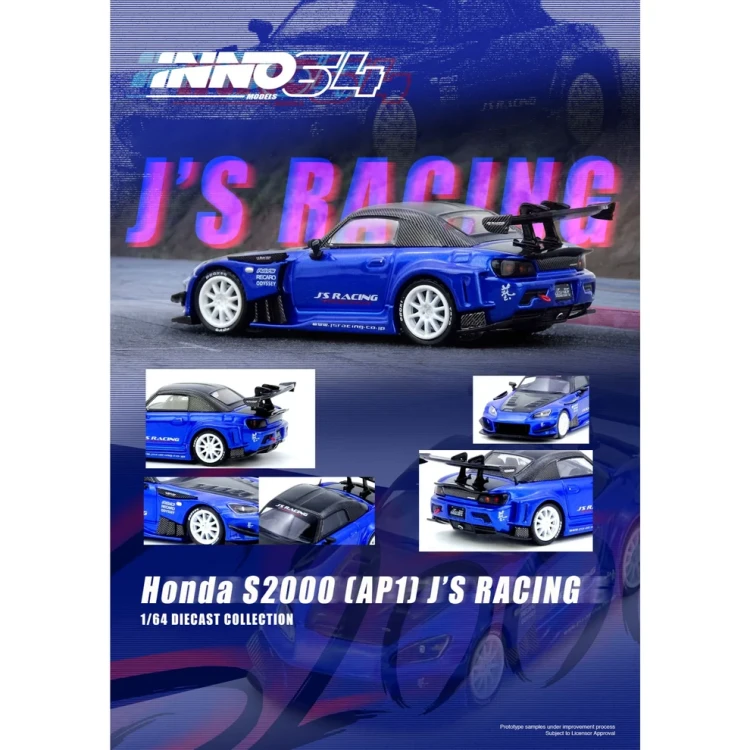 INNO64 Honda S2000 J'S RACING blue 1:64 plakat 2