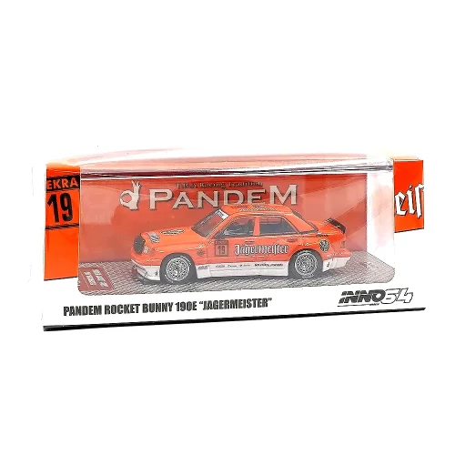 INNO64 Mercedes-Benz Pandem Rocket Bunny 190E JAGERMEISTER 1:64 przód box