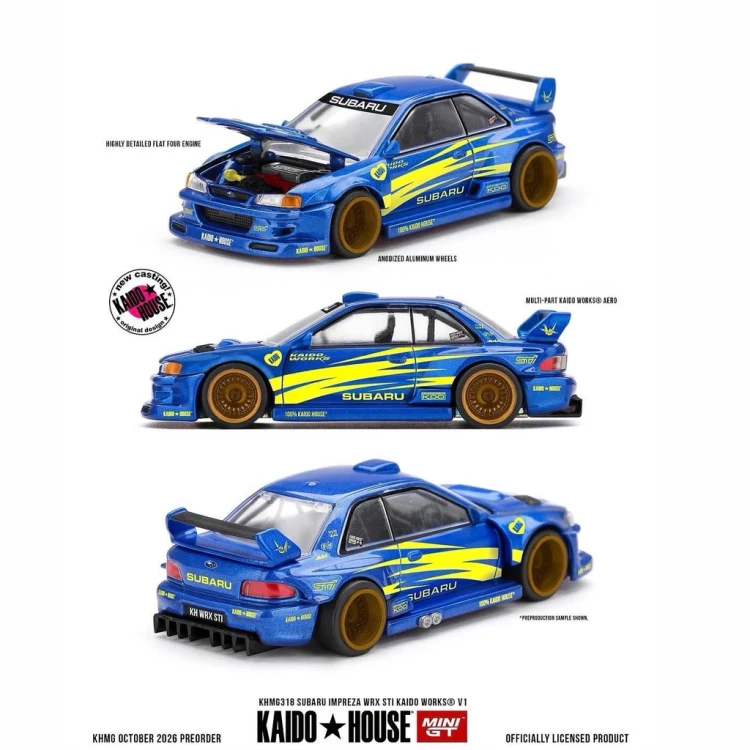 Kaido House Subaru Impreza WRX STI KAIDO WORKS V1 KHMG318 1:64 przód
