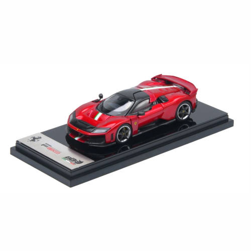 BBR Ferrari F80 Rosso Supercar WITH ITALIAN FLAG Diecast Full Open 1:64 przód