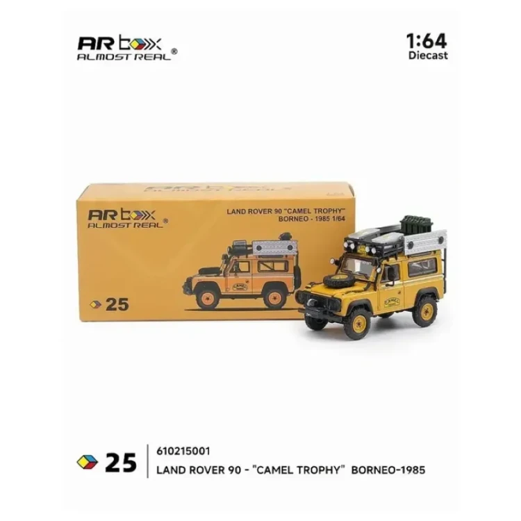 Almost Real Land Rover Defender 90 Camel Trophy – Borneo 1985 1:64 przód box