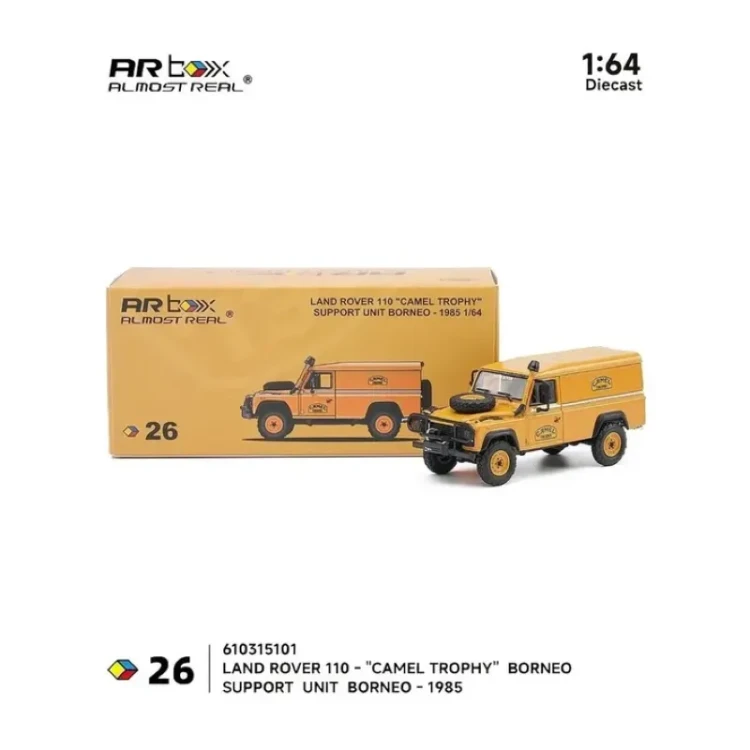 Almost Real Land Rover 110 Camel Trophy Support Unit Borneo 1985 1:64 przód box