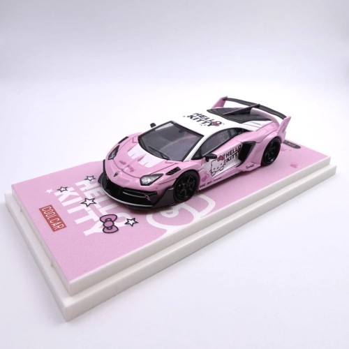 Front view – Lamborghini Aventador GT Evo Hello Kitty 1:64 diecast model.jpg