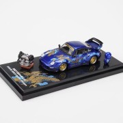 Motorhelix Porsche RWB 993 Royal Ocean 1:64 przód