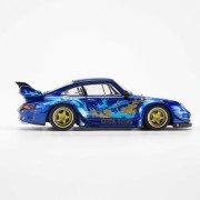 Motorhelix Porsche RWB 993 Royal Ocean 1:64 bok